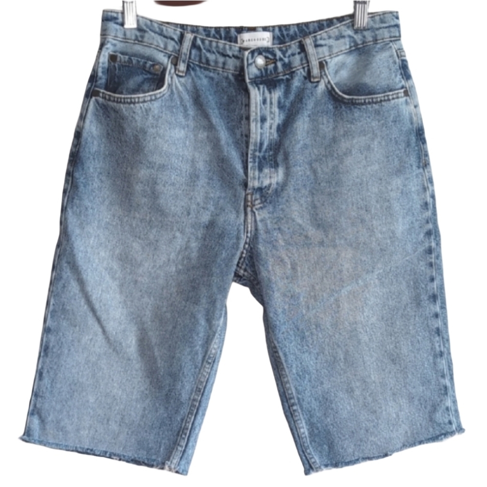 Warehouse Women's 30 Light Blue Cotton Denim Cut Off Shorts‎